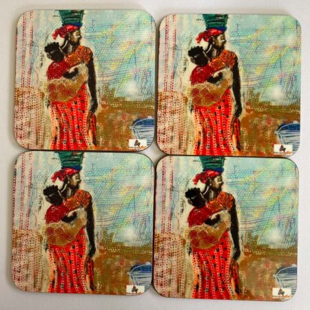Firecracker Art by Denise Chesterfield Artist Coasters Coaster Baby on Back Coaster 001