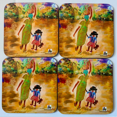 Firecracker Art by Denise Chesterfield Artist Coasters Slow Walk Home Me and NAN Coaster 001