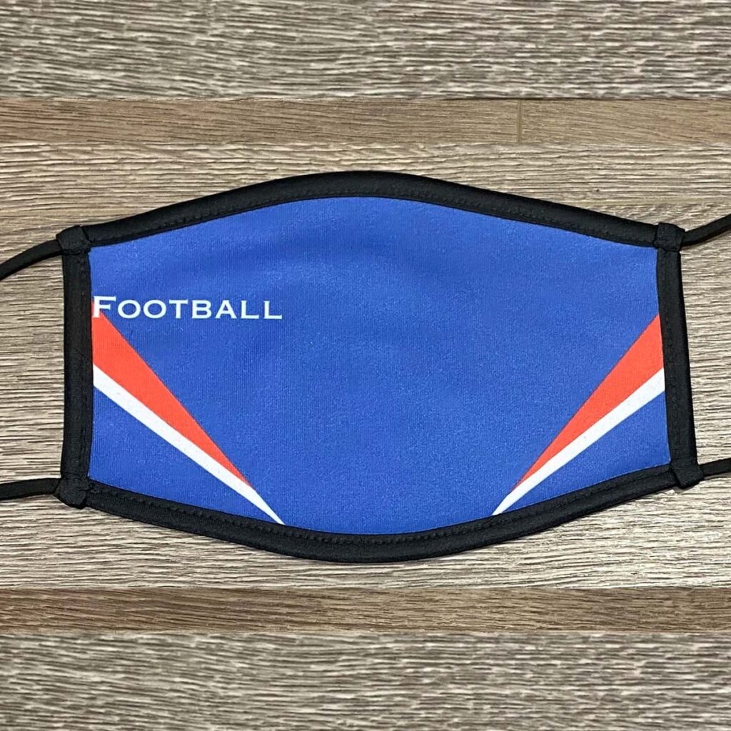 Football Face Mask Firecracker Art by Denise Face Masks